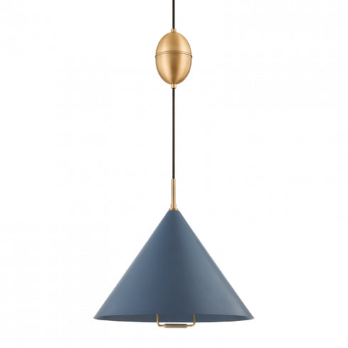 Troy Fontana 1 Light Pendant Model: F7618-PBR/SBL