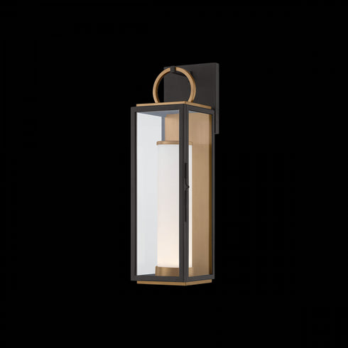 Troy Gareth Wall Sconce in Patina Brass / Textured Black Finish Model: B6718-PBR/TBK