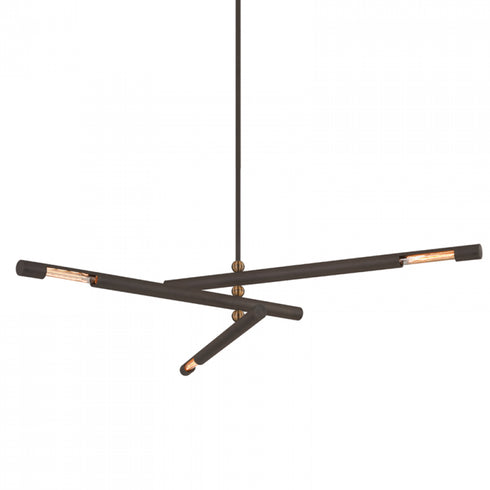 Troy Hendrix 3 Light Pendant Model: F6886-BRZ/PBR