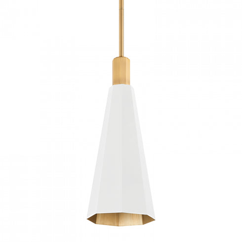 Troy Huntley 1 Light Pendant Model: F8308-PBR/SWH