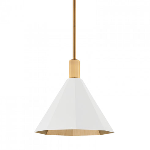 Troy Huntley 1 Light Pendant Model: F8315-PBR/SWH