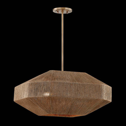 Troy Laken Chandelier in Patina Brass Finish Model: F3624-PBR