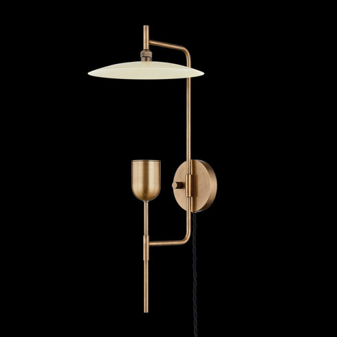 Troy Manti Plug In Sconce Model: PTL1224-PBR/SSD