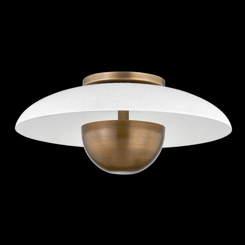 Troy Noah 1 Light Flush Mount Model: C1814-PBR/GSW