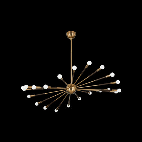 Troy Obie Chandelier in Patina Brass/Bronze Finish Model: F3051-PBR/BRZ