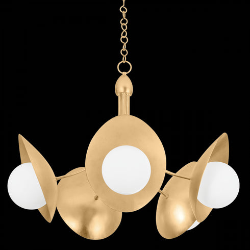 Troy Olson Chandelier in Vintage Gold Leaf Finish Model: F3038-VGL