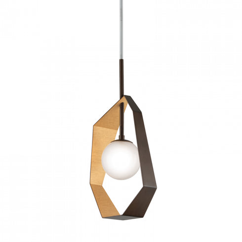 Troy Origami 1 Light Pendant Small Model: F5523-BRZ/GL/SS