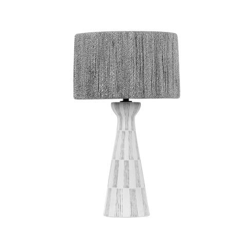 Troy Palma TABLE LAMP in Patina Brass/Ceramic Graphic White Finish Model: PTL1230-SBK/CGH