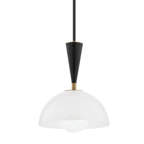 Troy Payson 1 Light Pendant Model: F1512-PBR/SBK