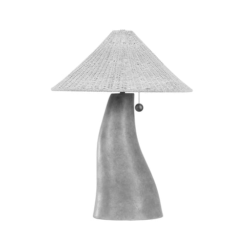 Troy Pezante TABLE LAMP in Patina Brass/Ceramic Loft White Finish Model: PTL1029-PBR/CLW