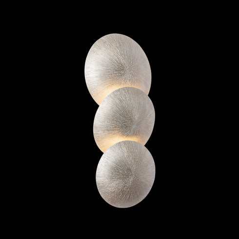Troy Reef Wall Sconce in Textured Warm Silver Leaf Finish Model: B4624-TWL