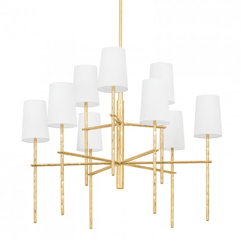 Troy River Nine Light Chandelier Model: F8834-VGL
