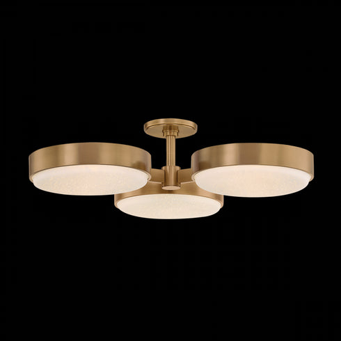 Troy Rory Semi Flush in Patina Brass Finish Model: C1330-PBR