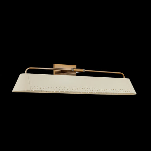 Troy Rowan Picture Light in Patina Brass and Soft Sand Finish Model: B1206-PBR/SSD