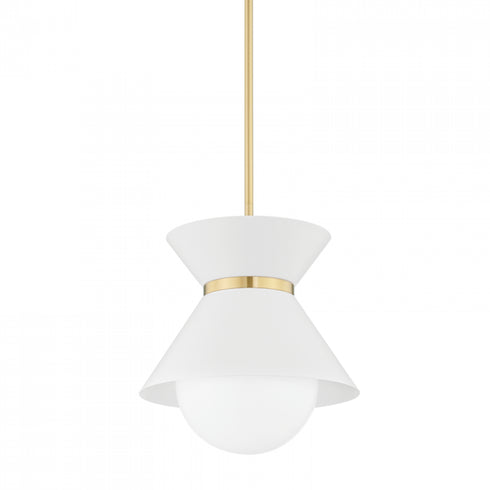Troy Scout 1 Light Small Pendant Model: F8615-SWH/PBR