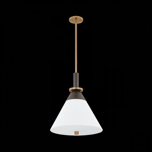 Troy Staton Pendant in Patina Brass/Bronze Finish Model: F4216-PBR/BRZ