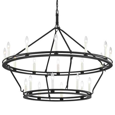 Troy Sutton Chandelier in Textured Black Finish Model: F6239-TBK