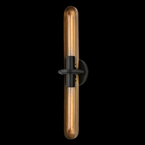 Troy Tuscon Two Light Sconce Model: B8626-PBR/SBK