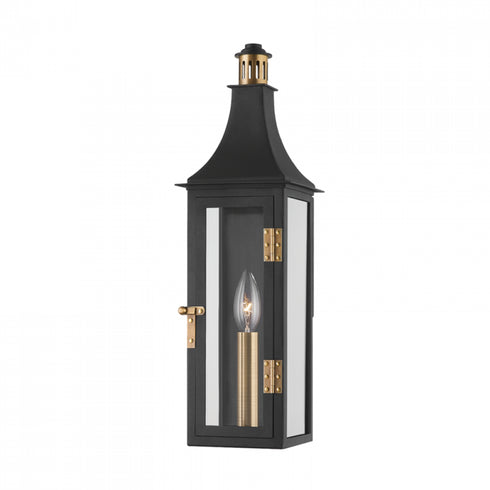 Troy Wes 1 Light Exterior Wall Sconce Model: B7819-PBR/TBK