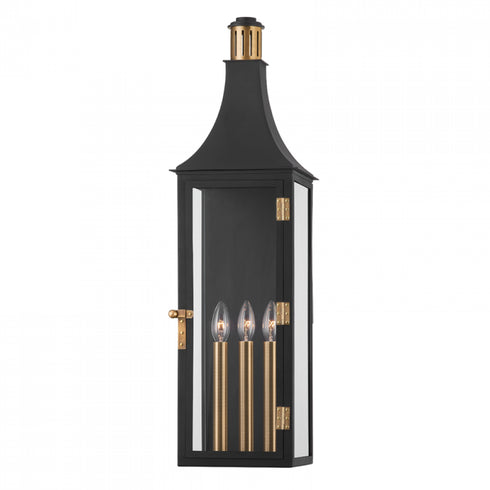 Troy Wes 3 Light Exterior Wall Sconce Model: B7831-PBR/TBK