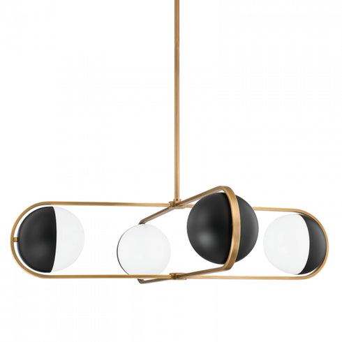 Troy Willard 4 Light Chandelier Model: F9942-PBR/SBK