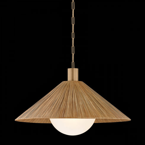 Troy Woodside Pendant in Patina Brass Finish Model: F1432-PBR