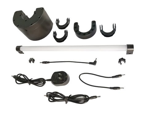 Umbrella Lights Craftmade 8 Light LED Umbrella Lighting Kit in Flat Black Finish Model: UML-LED-FB-8L