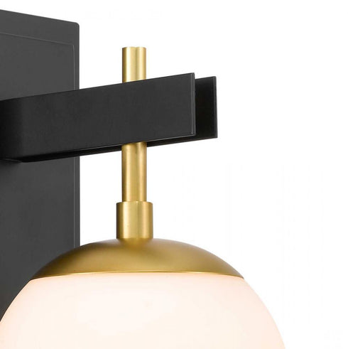 Varaluz Allie 1 Light Bath Blac Satin Brass Model: 352B01BLSB