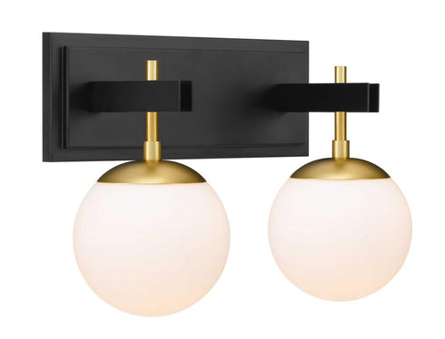 Varaluz Allie 2 Light Bath Blac Satin Brass Model: 352B02BLSB