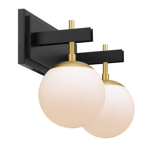 Varaluz Allie 2 Light Bath Blac Satin Brass Model: 352B02BLSB