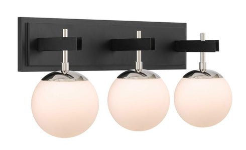 Varaluz Allie 3 Light Bath Blac Polished Nickel Model: 352B03BLPN