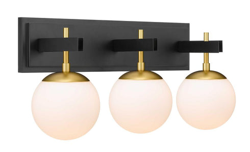 Varaluz Allie 3 Light Bath Blac Satin Brass Model: 352B03BLSB