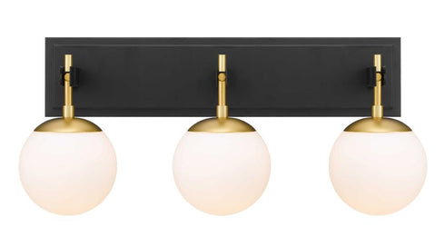 Varaluz Allie 3 Light Bath Blac Satin Brass Model: 352B03BLSB