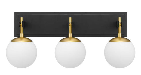 Varaluz Allie 3 Light Bath Blac Satin Brass Model: 352B03BLSB