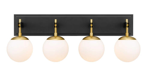 Varaluz Allie 4 Light Bath Blac Satin Brass Model: 352B04BLSB