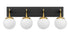 Varaluz Allie 4 Light Bath Blac Satin Brass Model: 352B04BLSB