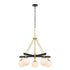 Varaluz Allie 5 Light Chandelier Blac Satin Brass Model: 352C05BLSB