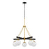 Varaluz Allie 5 Light Chandelier Blac Satin Brass Model: 352C05BLSB
