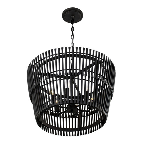Varaluz Apollo 6 Light Pendant Carbon Model: 355P06SCB