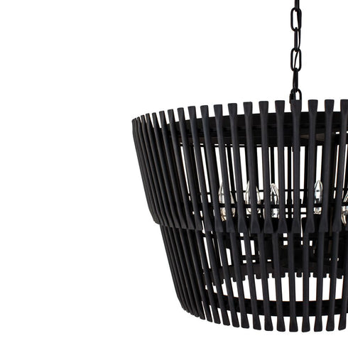 Varaluz Apollo 6 Light Pendant Carbon Model: 355P06SCB