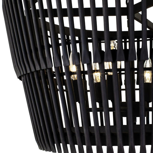 Varaluz Apollo 6 Light Pendant Carbon Model: 355P06SCB