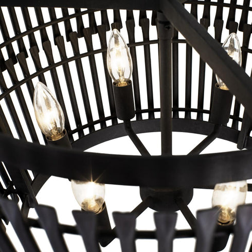 Varaluz Apollo 6 Light Pendant Carbon Model: 355P06SCB