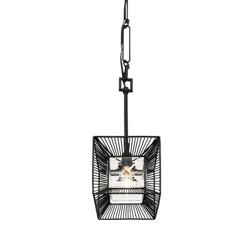 Varaluz Arcade 1 Light Mini Pendant Carbon Model: 366M01CB