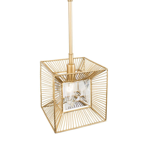 Varaluz Arcade 1 Light Mini Pendant French Gold Model: 366M01FG