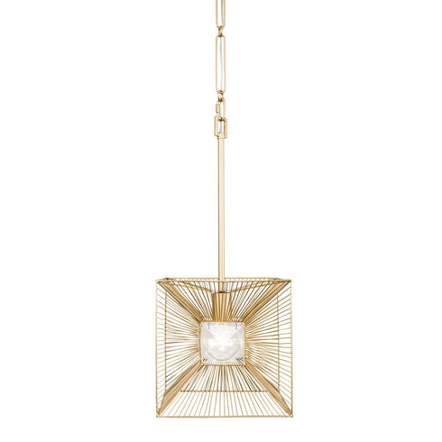 Varaluz Arcade 1 Light Pendant French Gold Model: 366P01FG