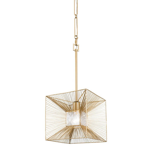 Varaluz Arcade 1 Light Pendant French Gold Model: 366P01FG