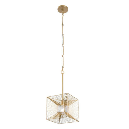 Varaluz Arcade 1 Light Pendant French Gold Model: 366P01FG