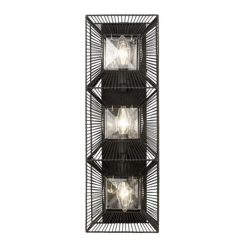 Varaluz Arcade 3 Light Sconce Carbon Model: 366W03CB