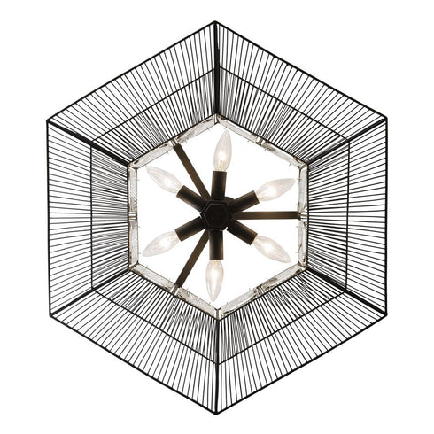 Varaluz Arcade 6 Light Pendant Carbon Model: 366P06CB