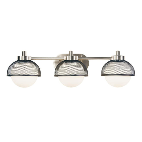 Varaluz Aris 3 Light Bath Brushed Nicke Black Model: 347B03BNBL